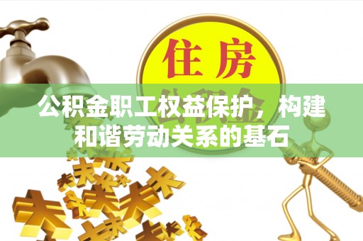 南阳公积金职工权益保护，构建和谐劳动关系的基石