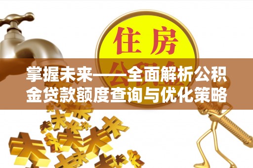 南阳掌握未来——全面解析公积金贷款额度查询与优化策略