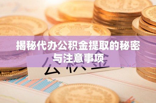 南阳揭秘代办公积金提取的秘密与注意事项
