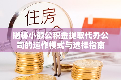 南阳揭秘小额公积金提取代办公司的运作模式与选择指南