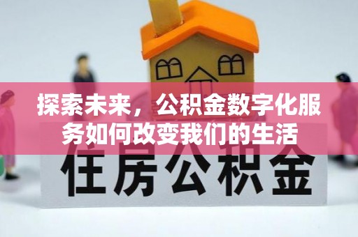 南阳探索未来，公积金数字化服务如何改变我们的生活