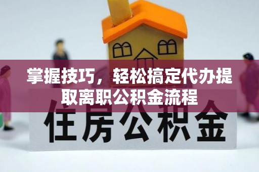 南阳掌握技巧，轻松搞定代办提取离职公积金流程