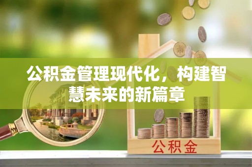 南阳公积金管理现代化，构建智慧未来的新篇章