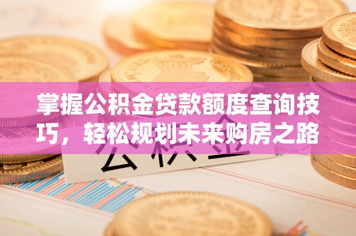 南阳掌握公积金贷款额度查询技巧，轻松规划未来购房之路