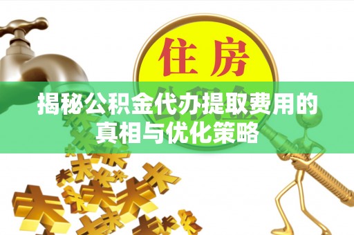 南阳揭秘公积金代办提取费用的真相与优化策略