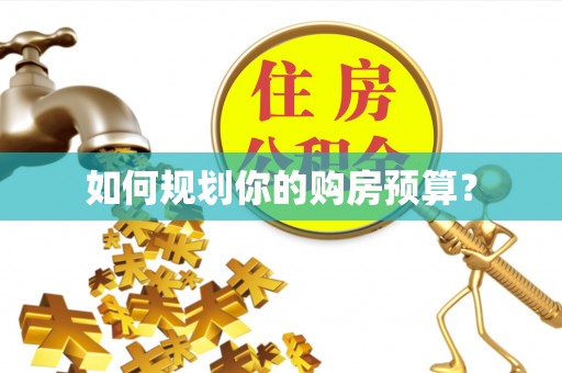 南阳如何规划你的购房预算？