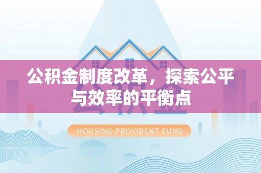 南阳公积金制度改革，探索公平与效率的平衡点