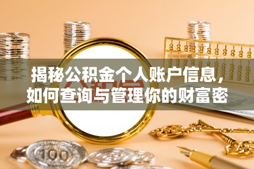 南阳揭秘公积金个人账户信息，如何查询与管理你的财富密码