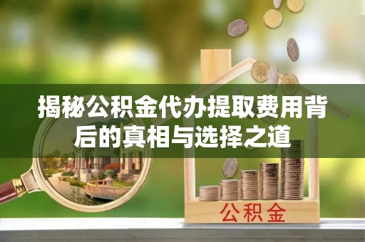 南阳揭秘公积金代办提取费用背后的真相与选择之道
