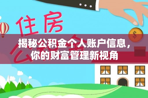 南阳揭秘公积金个人账户信息，你的财富管理新视角