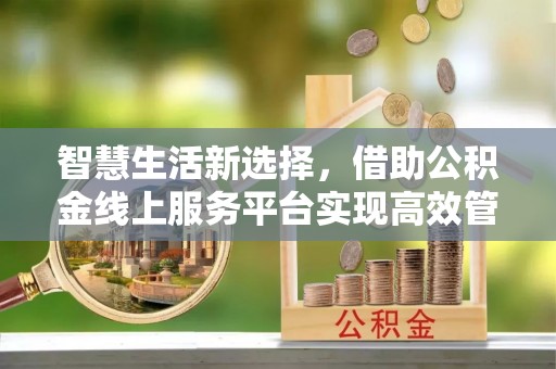 南阳智慧生活新选择，借助公积金线上服务平台实现高效管理