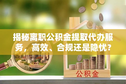 南阳揭秘离职公积金提取代办服务，高效、合规还是隐忧？