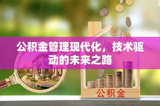 南阳公积金管理现代化，技术驱动的未来之路